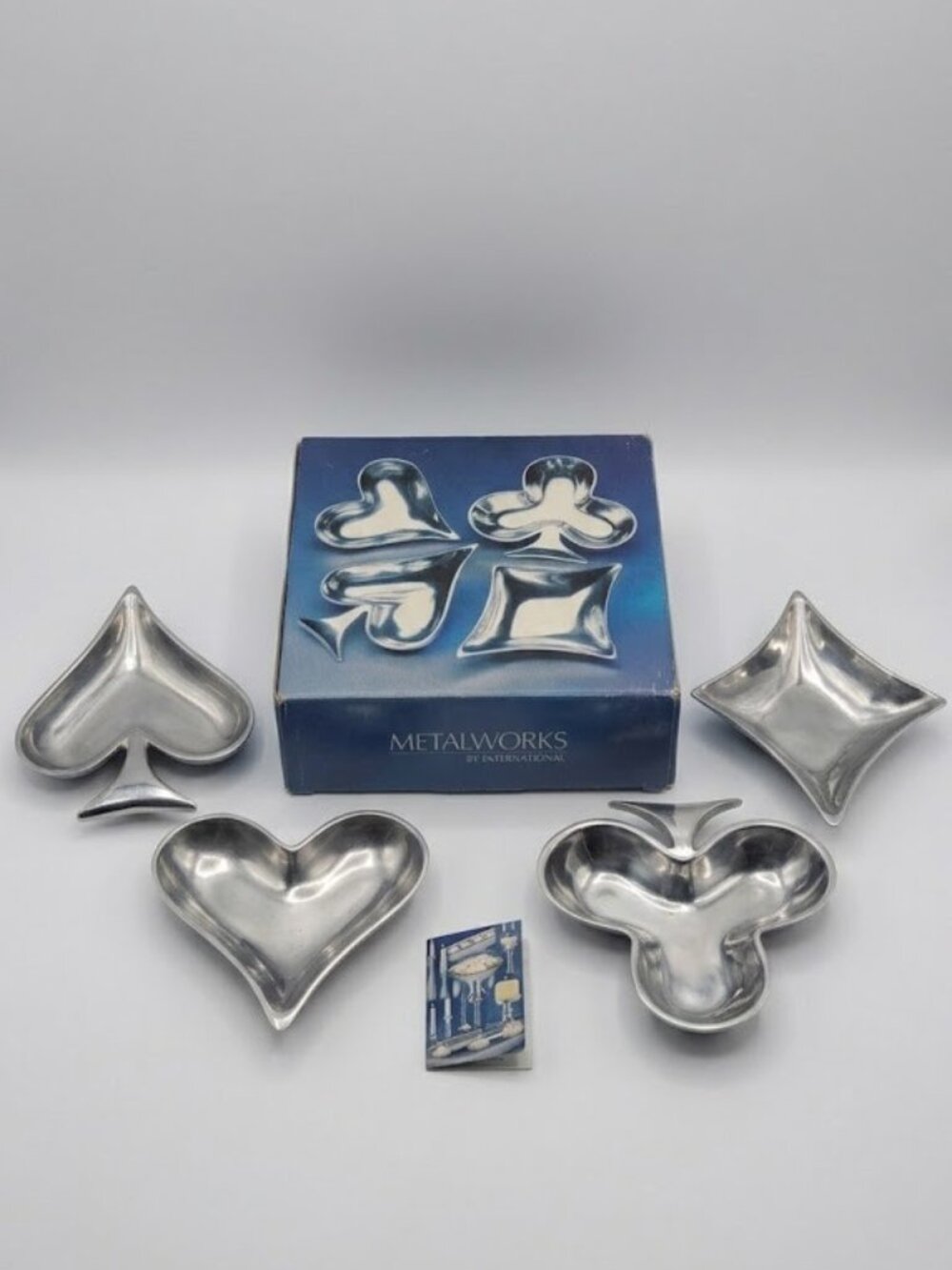 Metalworks International Casino Collection Playing Cards 4-Piece Appetizer Bowls